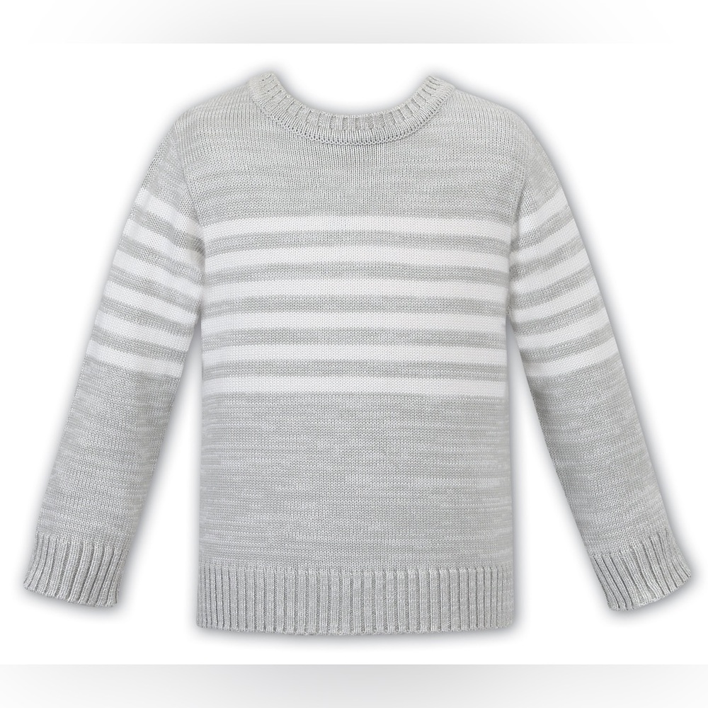Sarah Louise grey stripe sweater